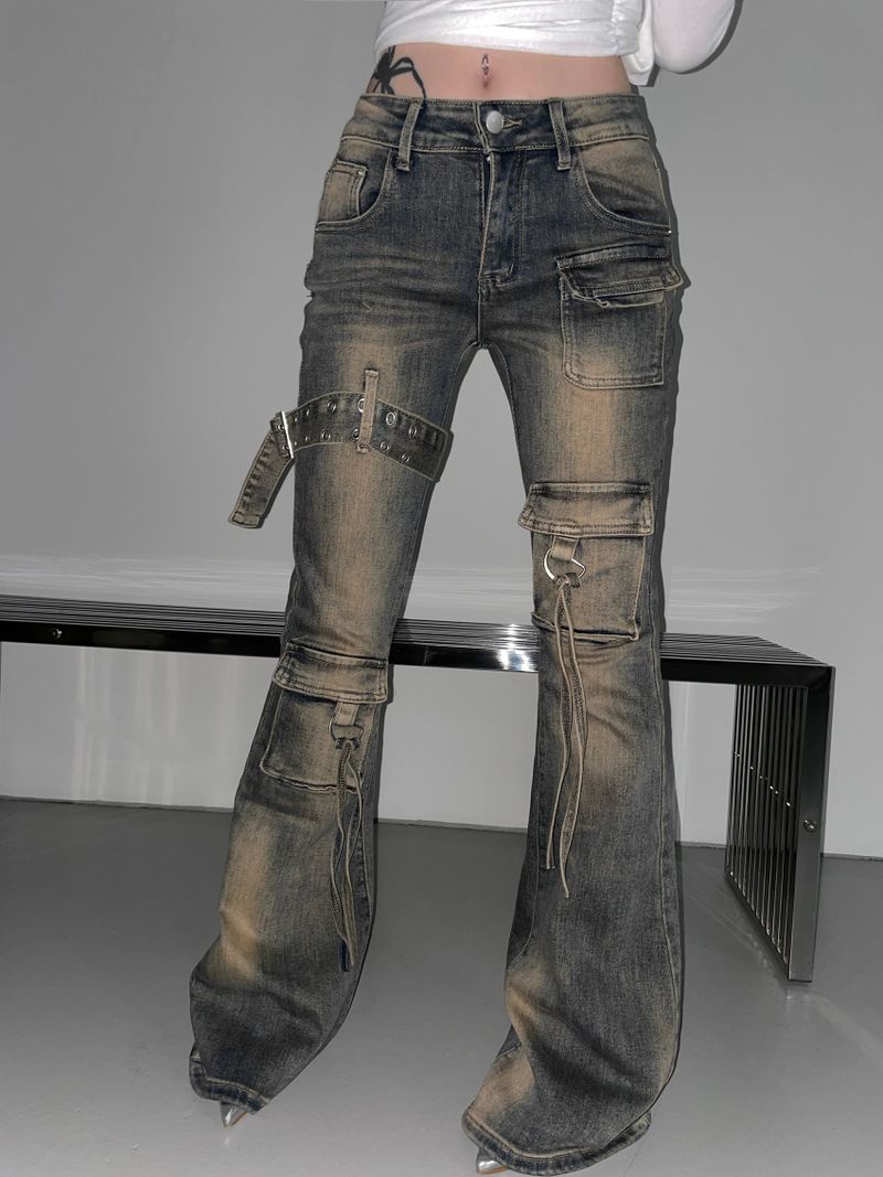 cookie sand washing pocket bootscut(2 color)