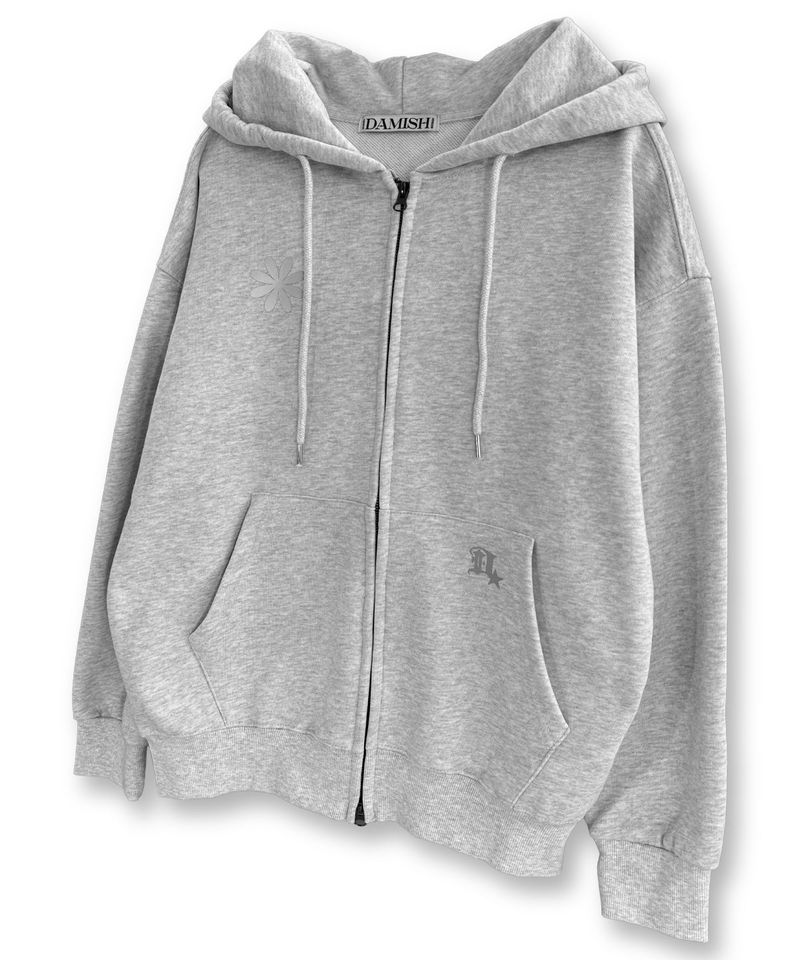Symbol Logo Twoway Hoodie Zip-up_Gray
