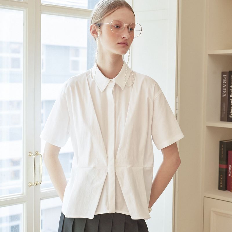 VITALSIGN（バイタルサイン）の「[LINE] Minimal Inverted Collar Shirts（Tops）」