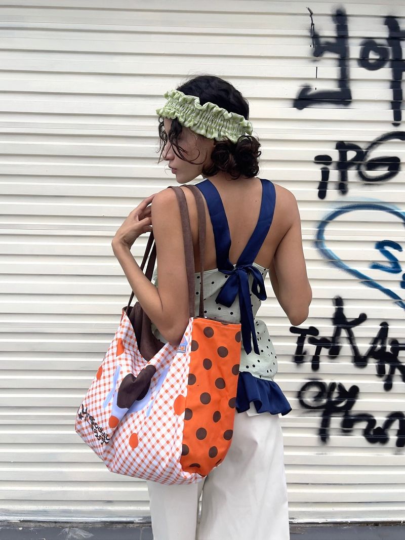 UnsocialNight 3 ways Canneles dot tote bag