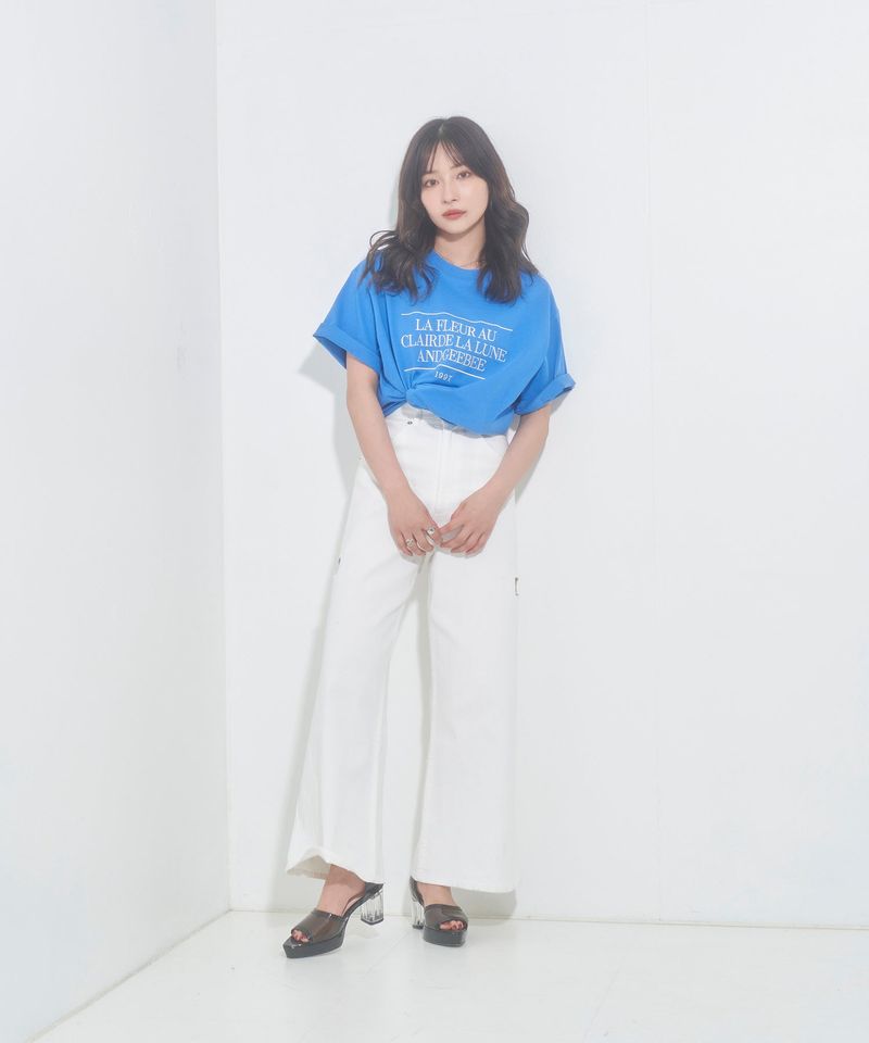 UNISEX メッセージエンブロイダリーT