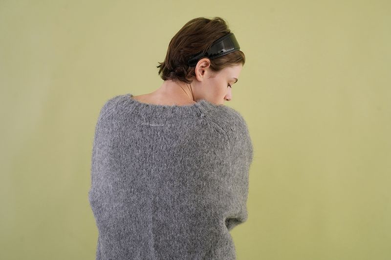 Softy alpaca cardigan_gray