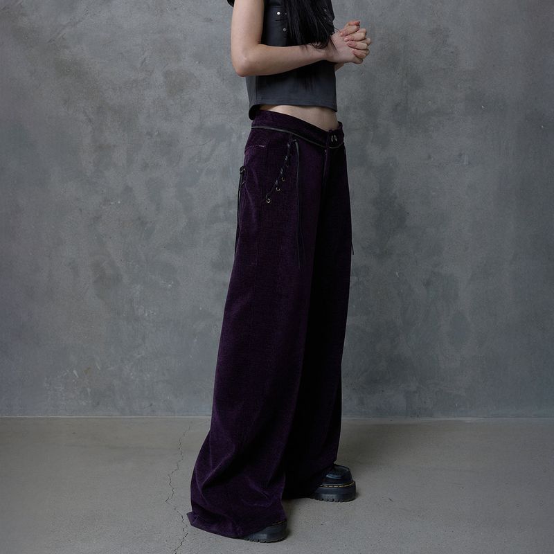 ZIP TEETH PANTS: PURPLE