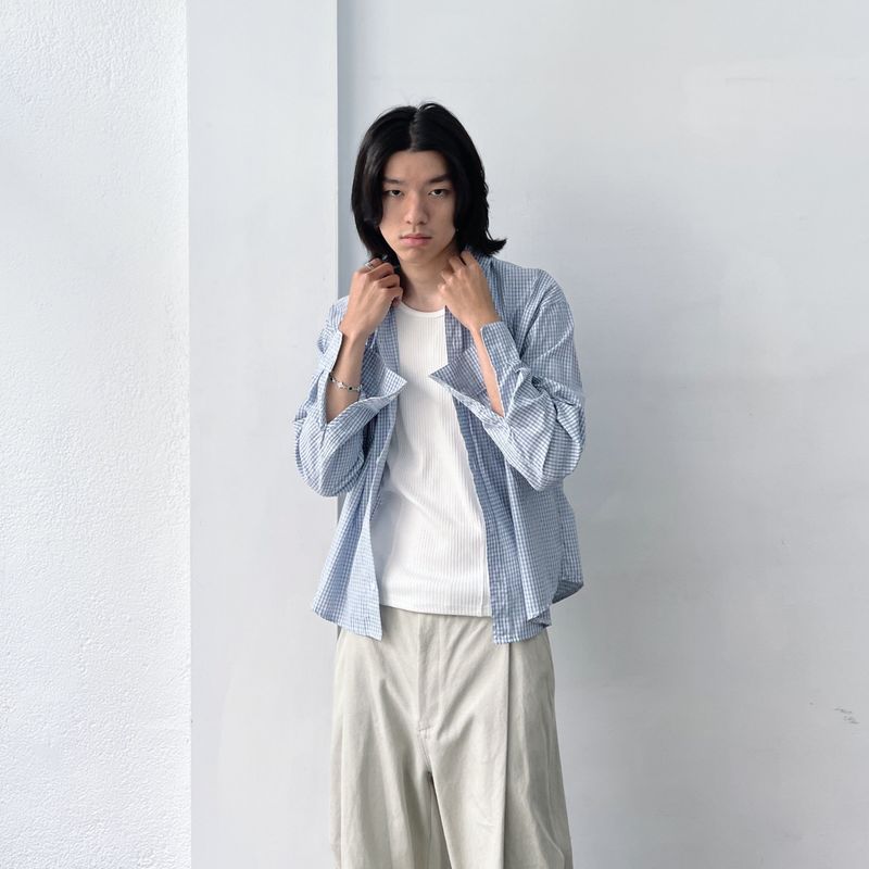 Cropped Check Shirt