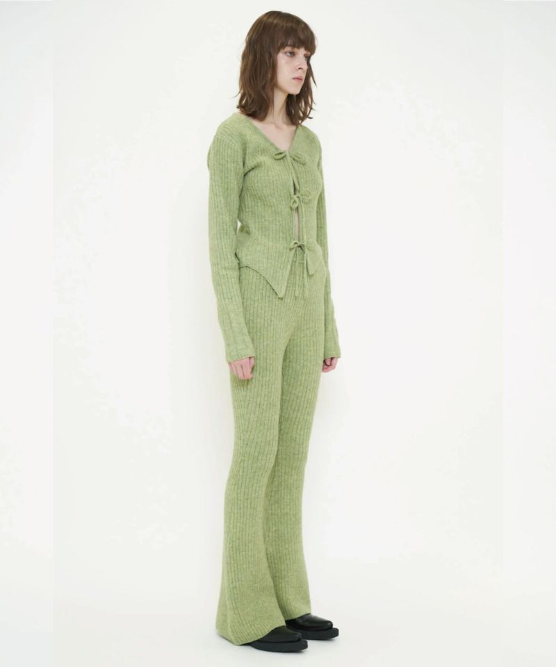 COLOR KNIT FLARE PANTS
