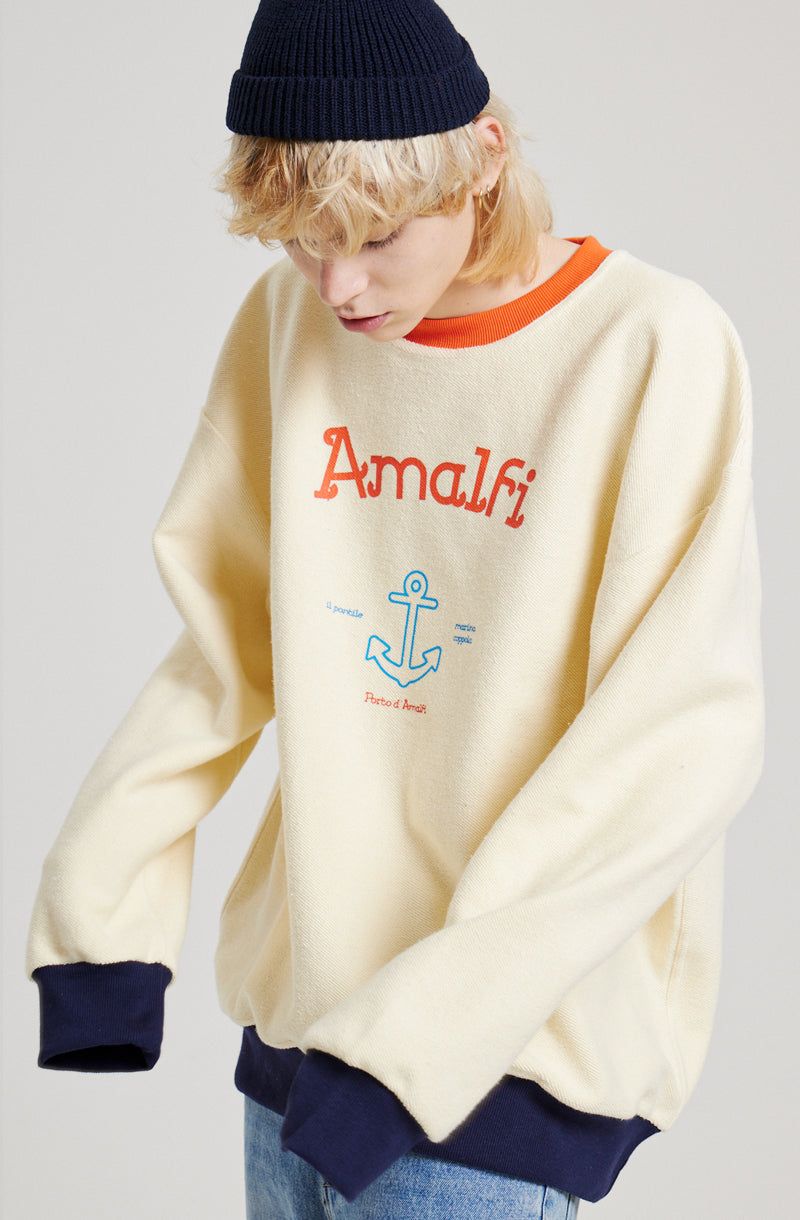 AMALFI INSIDE-OUT SWEATSHIRT [CREAM]