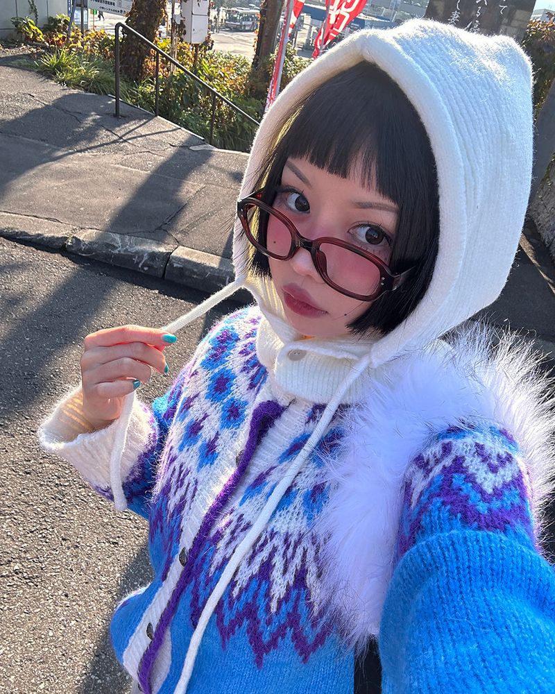 Delight-J（ディライトジェイ）の「Button neck warmer hood bara clava（Fashion Accessories）」