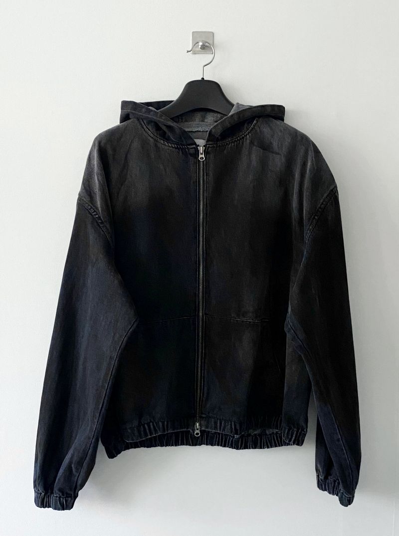 Aceite set up denim hood jacket