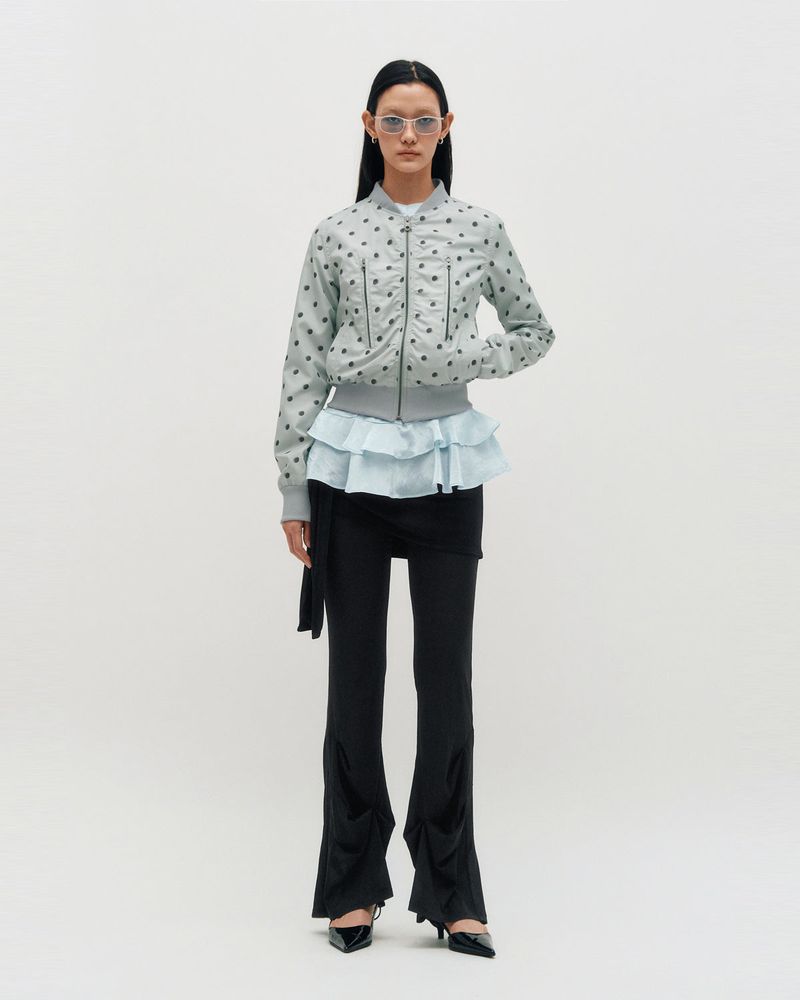 Dot Graphic Windbreaker _ GREY
