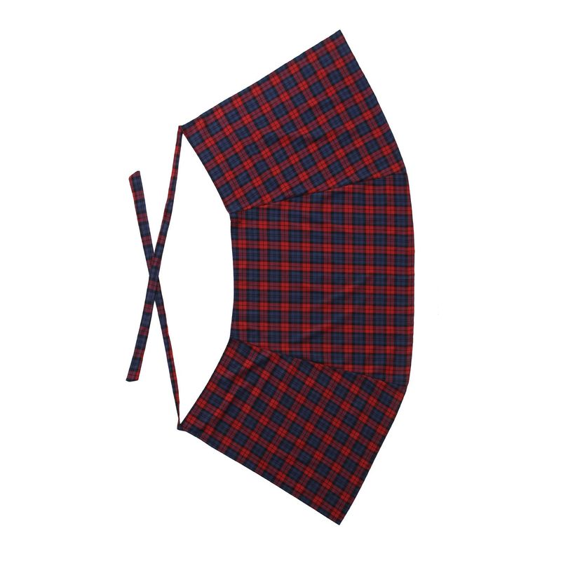 TARTAN CHECK WRAP SKIRT RED