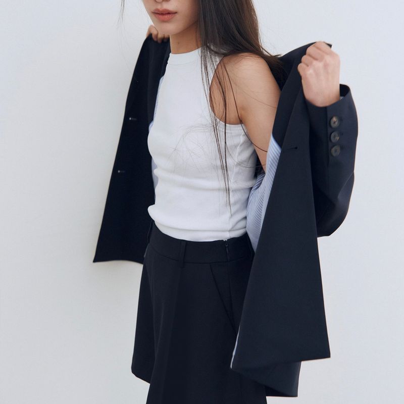 Classic Tailored Double Breasted Jacket_Navy