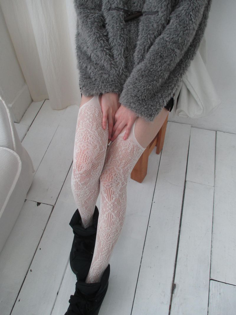 flower garter stocking