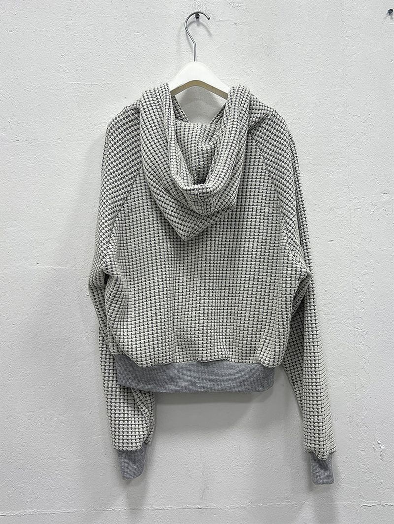 WAFFLE HOOD ZIP-UP (2C)