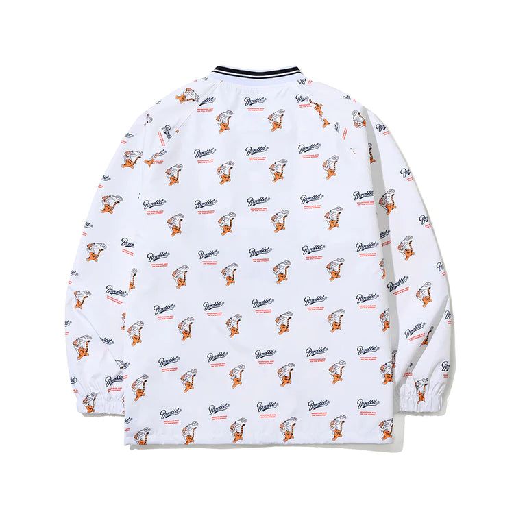 BSRBT SPORTY PULLOVER SNAP JACKET - WHITE/BEIGE