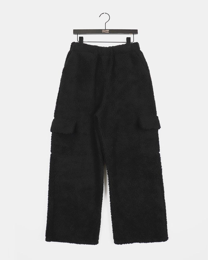 molz soft wool wide cargo pocket pants