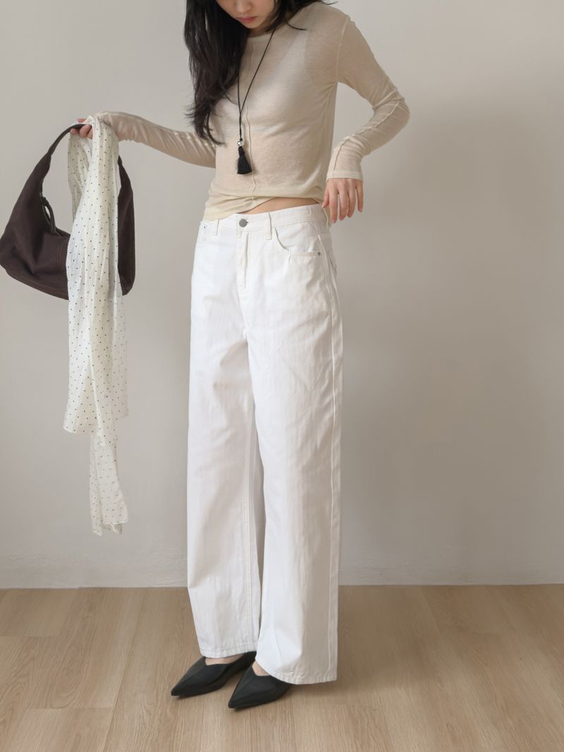 Dot Tencel Long Scarf