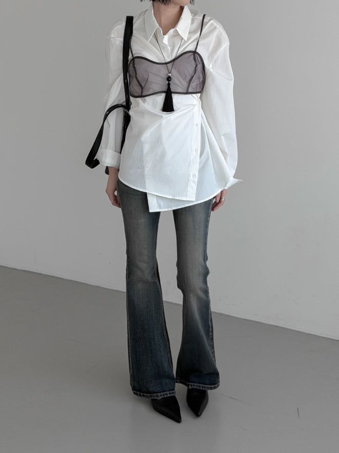 Aren Organza See-through Bustier