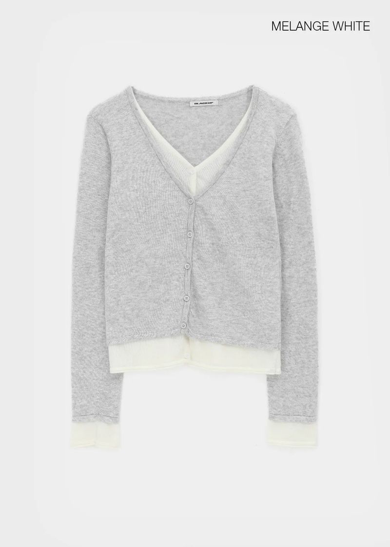 [MADE] Basini Layered V-Neck Cardigan