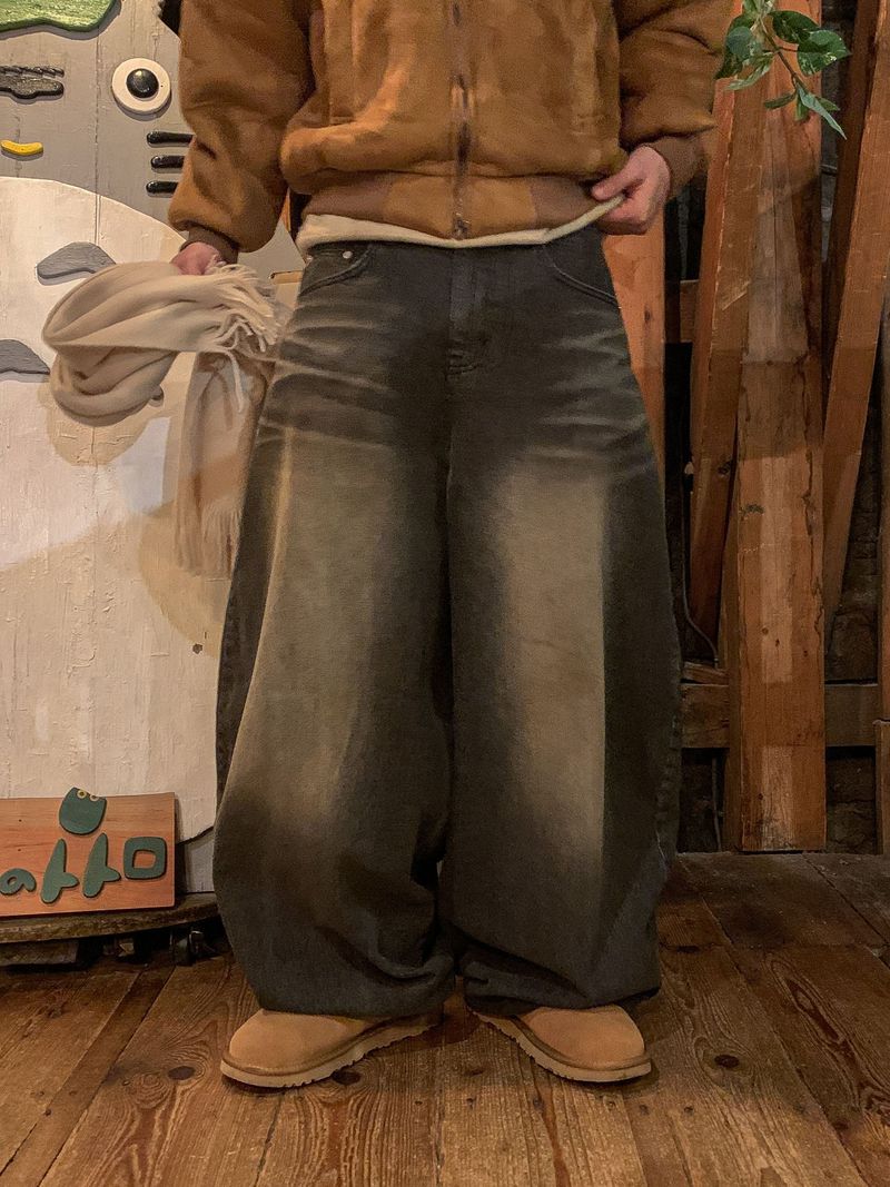 WHAT A LOOK(ワット ア ルック)の「Totoro Brown Teen Balloon Denim(Pants)」