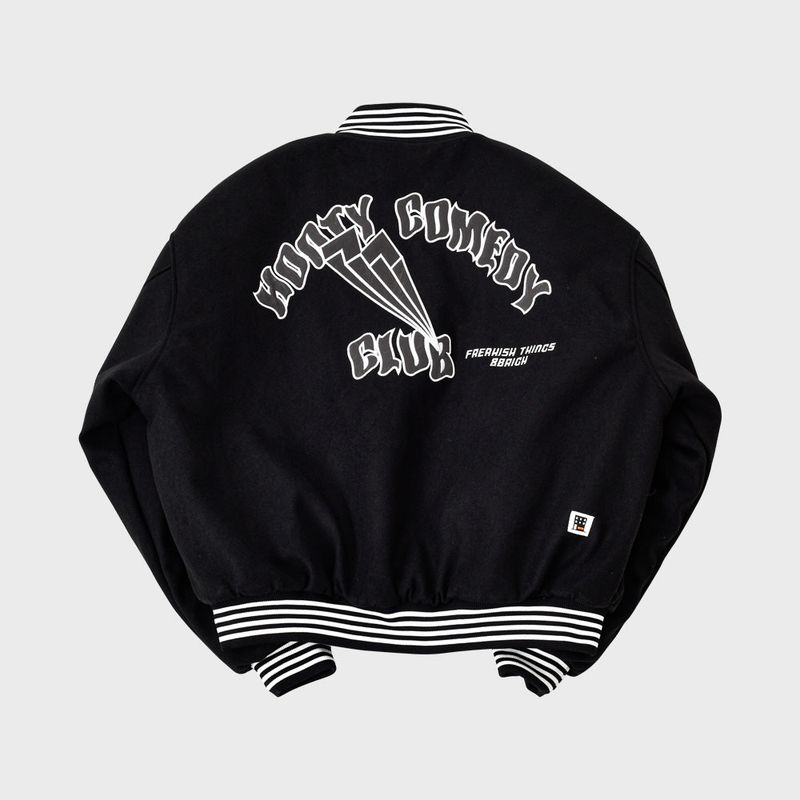SMILING EYES VARSITY ZIP-UP JACKET