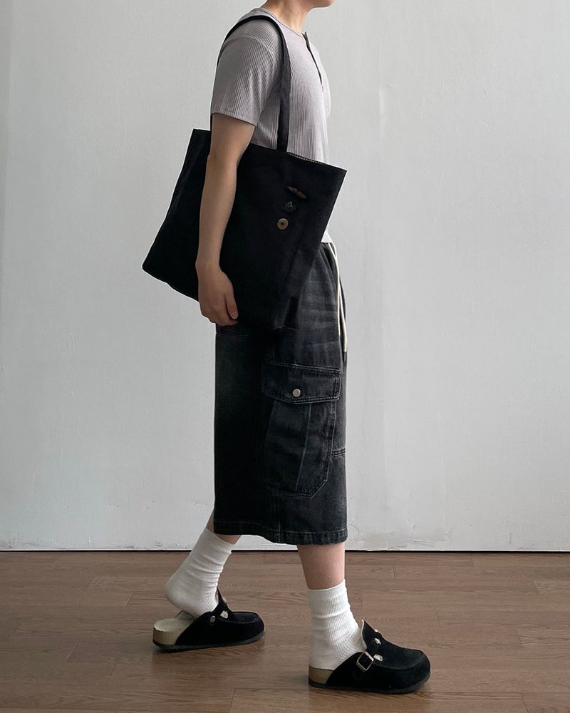 Stone Bermuda Denim Pants