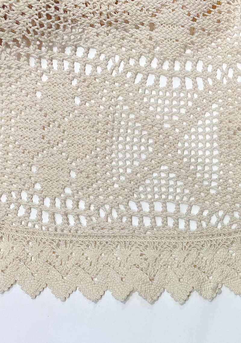 Crochet Lace Skirt (Beige)