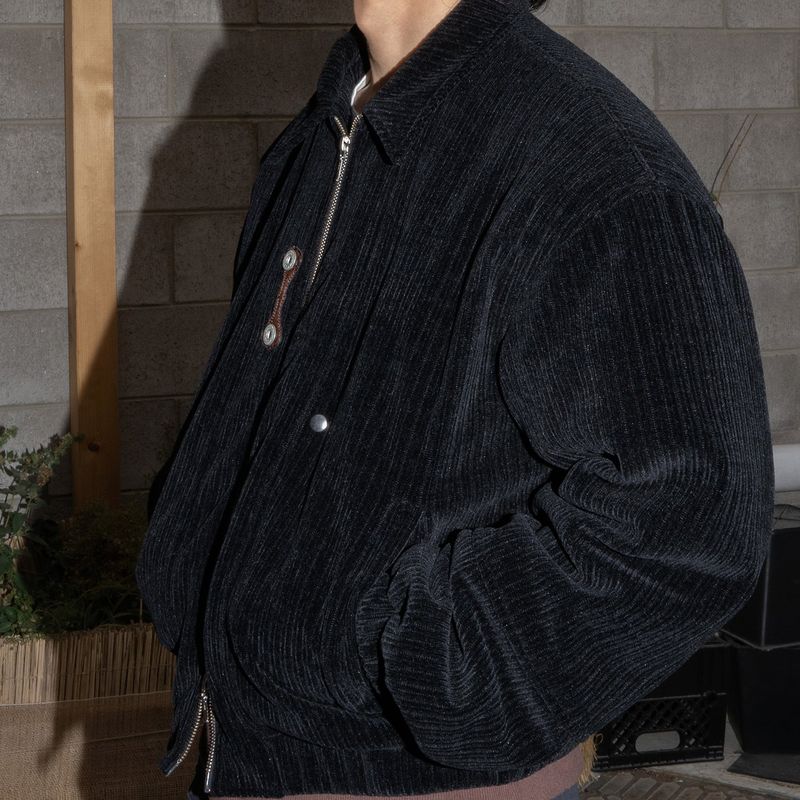 Corduroy bomber jacket / Black