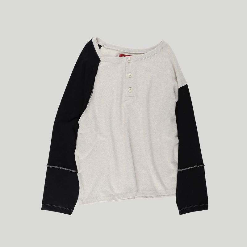 SLIP NECK BUTTON TOP