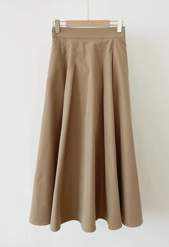 Emily Pintuck Flare Long Skirt