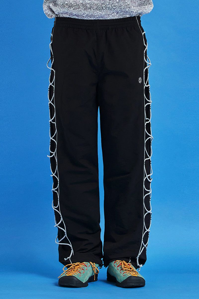 STRING NYLON PANTS / BLACK