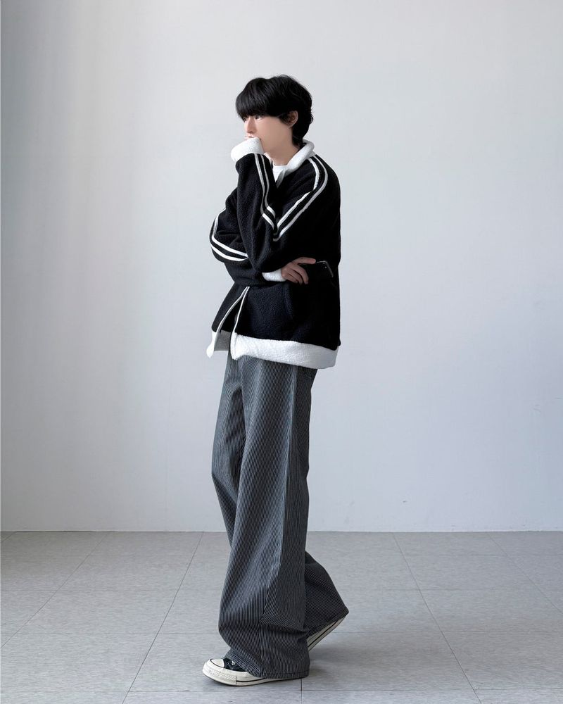 Dobby Fleece Track Zip-up