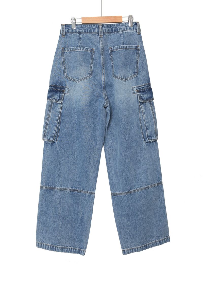 Monster cargo denim pants