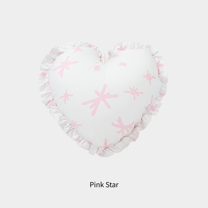 Heart Frill Cotton Cushions
