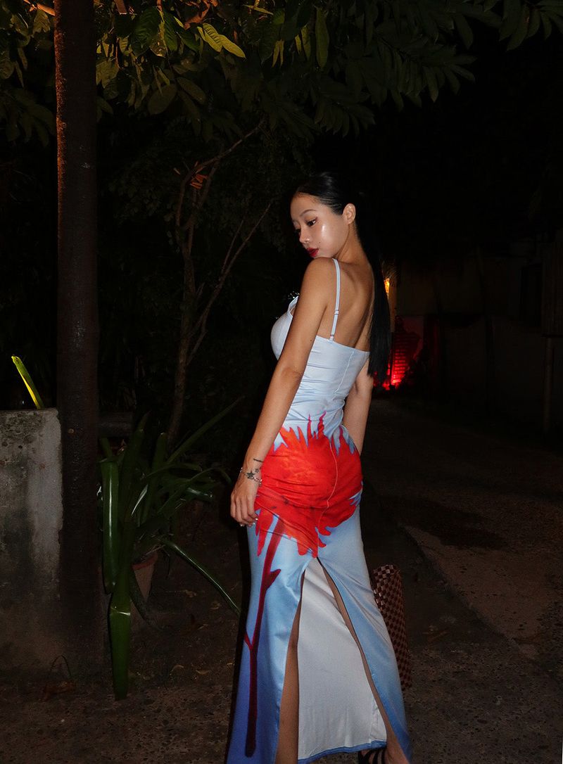 Delight-J（ディライトジェイ）の「Flower Slim Maxi Long Dress（Dresses）」