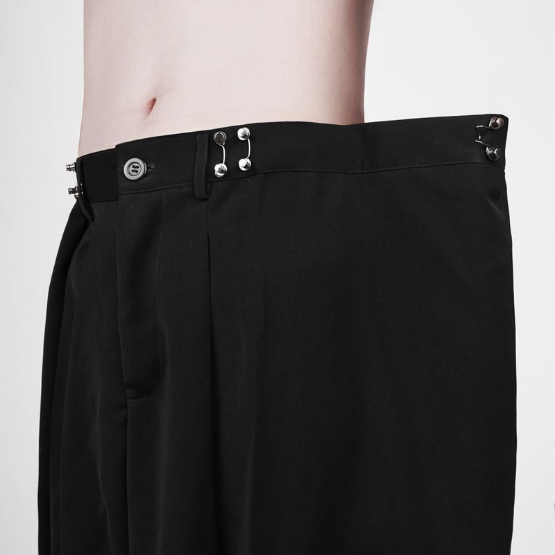 HIERARCHY STUDIOS ENE - Black Stud Baggy Trousers Pants