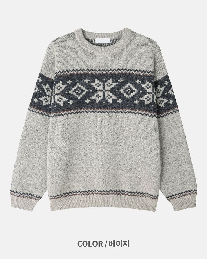 Frost nordic pattern knit