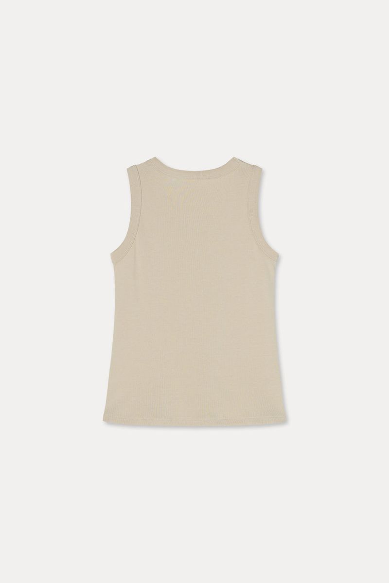 Cotton Label Sleeveless_Beige