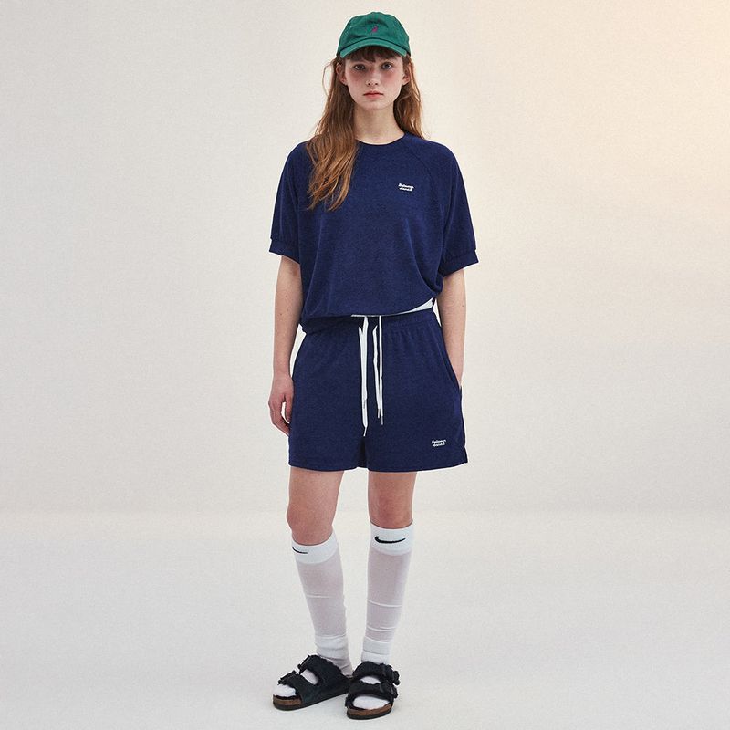 TERRY BANDING SHORTS_NAVY