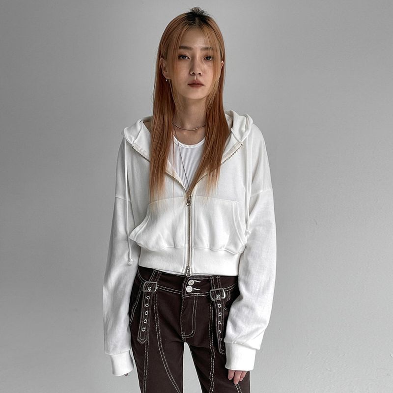 BLACKUP（ブラックアップ）の「[MADE] Two-Way Zipper Drawstring Hoodie（Tops）」