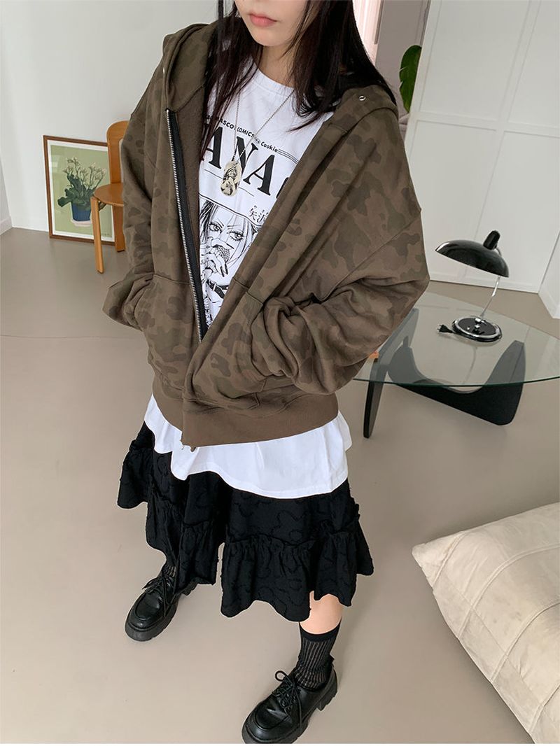 CAMO 2WAY SWEAT HOODIE (2C)