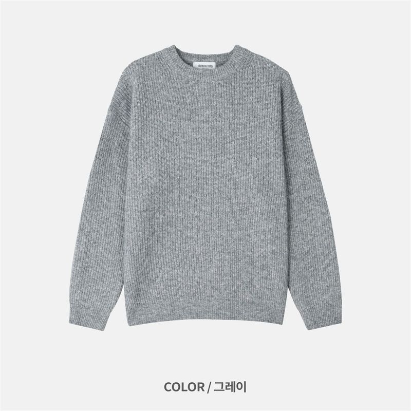 ウールハチラウンドニット (7 Colors)