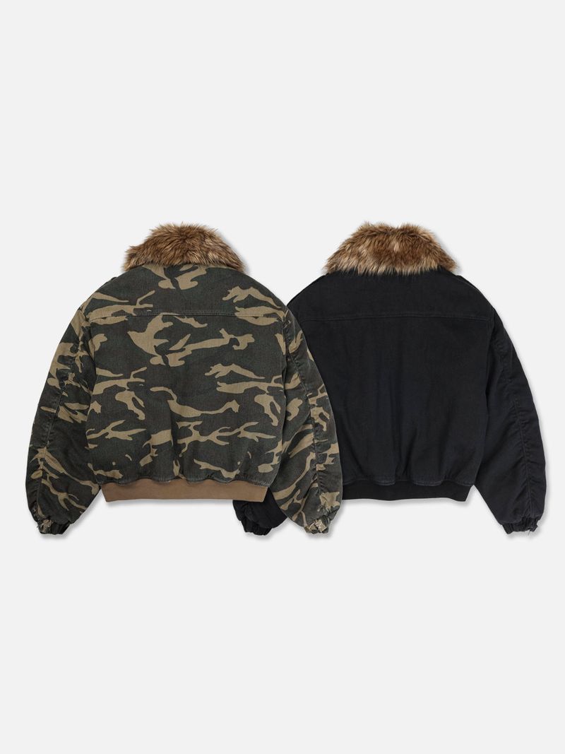 RACCOON PUFFER JACKET-CAMO