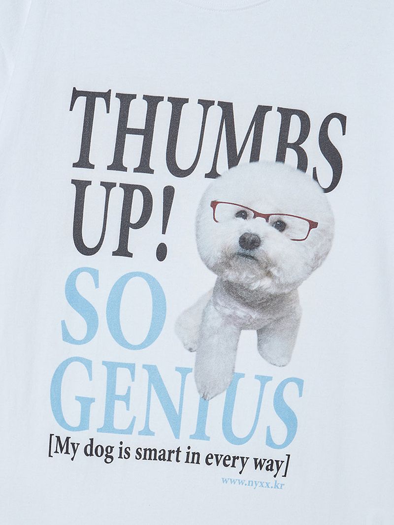 GENIUS PUPPY TEE WHITE