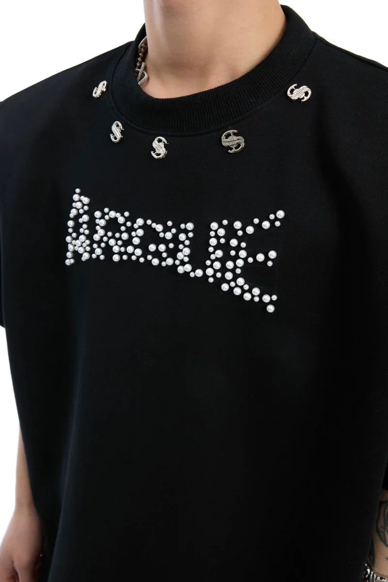 Pearl Logo Padded Shoulder T-Shirt