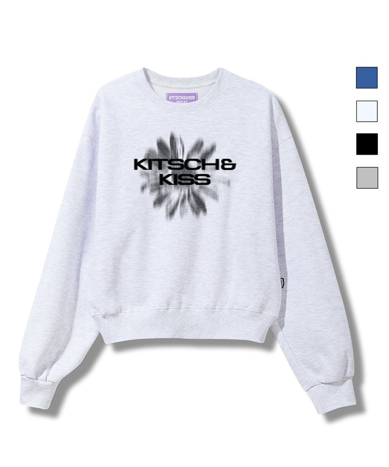 kitsch&kiss(キッチアンドキス)の「SHADOW FLOWER crop sweatshirt(SKMKNK-048)(Tops)」