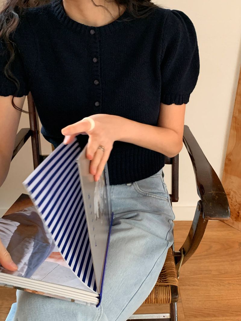 [MADE] Rendez Cashmere Puff Cardigan