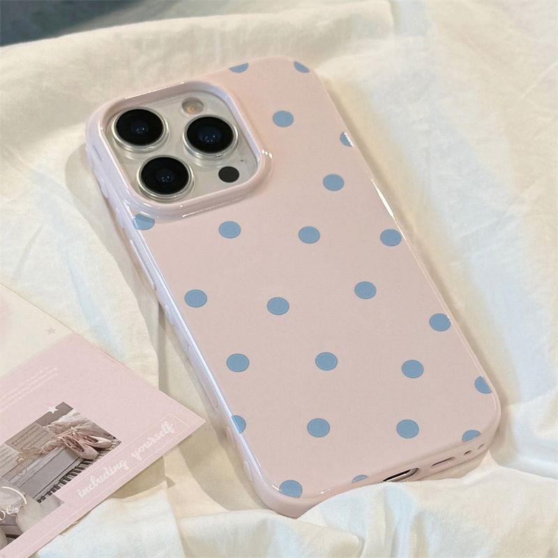 Pastel Tone Dot Pattern Jelly iPhone Case