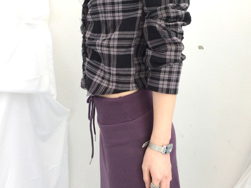 Slim Base String Long Skirt