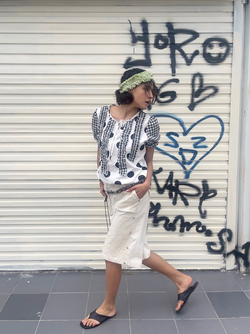 UnsocialNight（アンソーシャルナイト）の「UnsocialNight beige lace three-piece pants（Pants）」