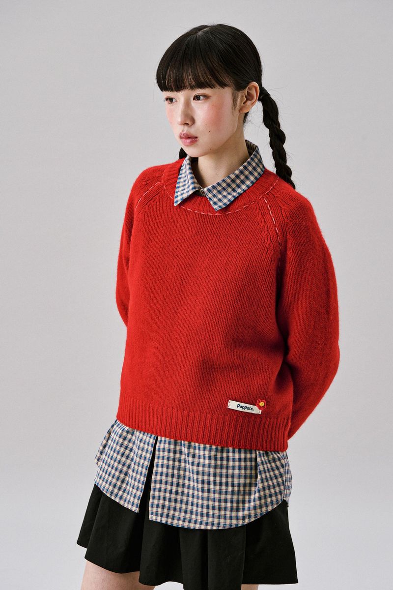 Pals Round Wool Knit [Red]